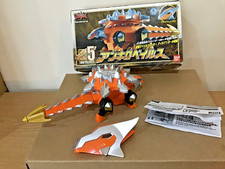 Power Rangers Dino Thunder Orange Ankylo Megazord Zord + Face Plate in Box V.VGC