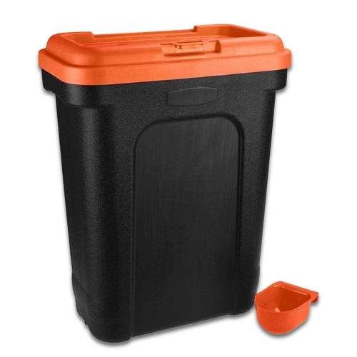 Red pet food storage space - storage,
