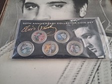RARE ELVIS COIN SET TENNESEE QUARTERS FIVE IN TOTAL SEALED IN DISPLAY WALLET