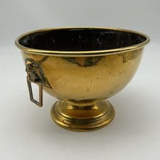 Vintage Pedestal Bowl Brass