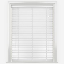 White real wooden venetian - real,