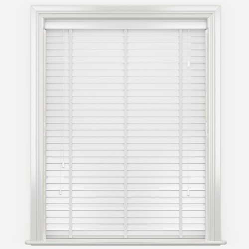 White real wooden venetian - wooden,