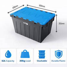 62L Blue Heavy Duty Stackable