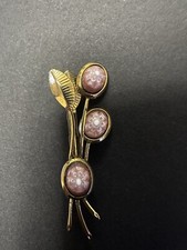 Vintage Gold Tone Micro Mosaic