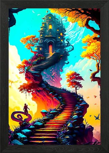 Stairway heaven framed - to,