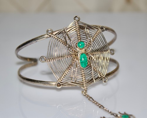 Vintage silver spiderweb - vintage,