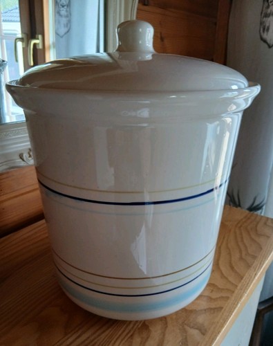 Large ceramic bread crock - large,