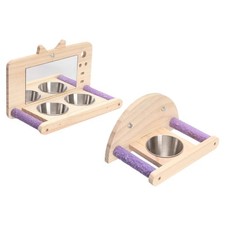 Parrot Perch with Food And