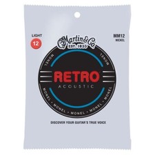 MARTIN MM12 ACOUSTIC GUITAR STRINGS RETRO - MONEL NICKEL/COPPER - LIGHT - 12-54