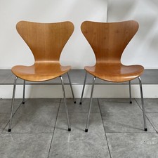 1995 Fritz Hansen Arne Jacobsen Series 7 (3107) Cherry Wood Chairs - Ex Conran S