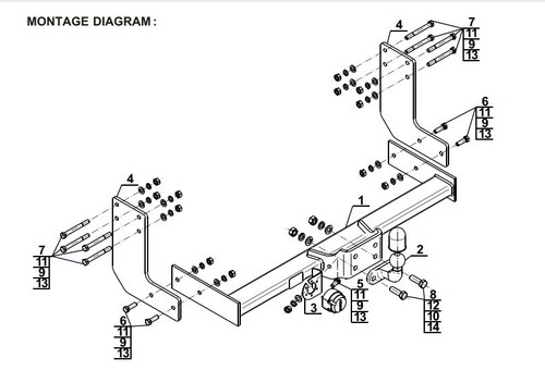 Flange neck tow - flange, for
