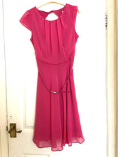 Billie & Blossom Vibrant Pink Chiffon Dress Size 14
