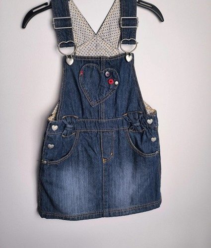 Girls denim pinafore - denim, age