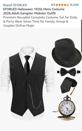 New men 1920s costume set - new,