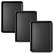 3 X Non-Stick Baking Tray Bakeware Oven Sheet Roasting Tin Pan Loaf 32cm UK B&H