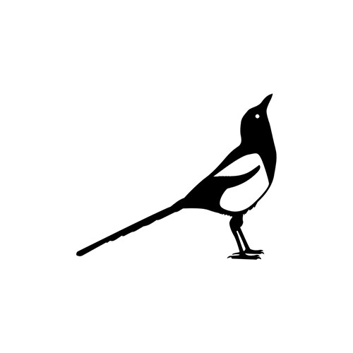 Magpie bird vinyl decal - vinyl,