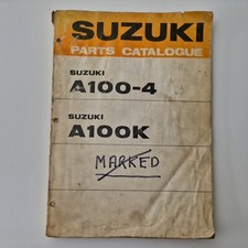 Suzuki A100-4 A100K A100 Ed. 1973 Parts List Catalogue 