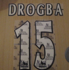 DROGBA 15 2004-2006 EPL Player Size Premier League White Nameset Chelsea UK STOC