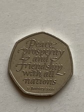 2020 UK Withdrawal from European Union 50p Coin Circulated 