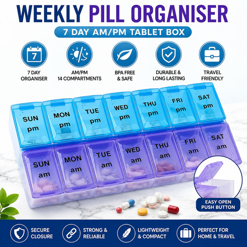 Weekly pill box tablet - weekly,