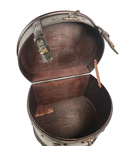 Vintage style wood leather hat - vintage,