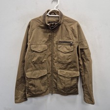 Barbour For Land Rover Roa Waterproof Beige Rain Coat Country Jacket Size Medium