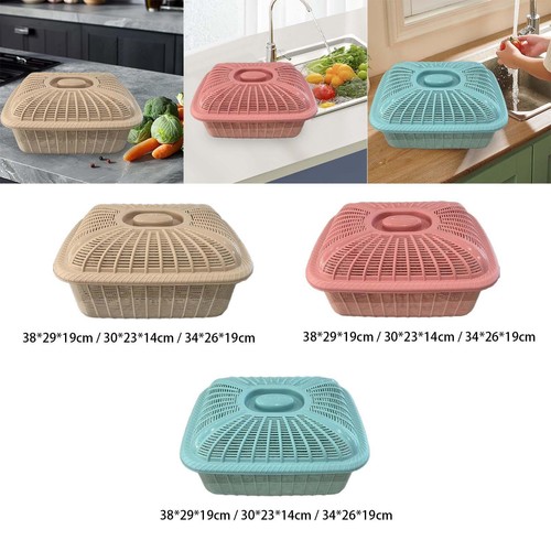 Mesh fruit basket with - lid, for