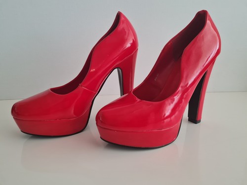 Women red patent - patent, platform