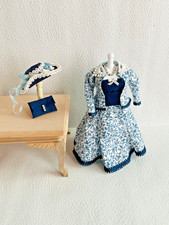 1:12 scale Dolls house handmade OOAK  Display Dress Mannequin with hat & bag