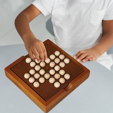 Wooden Solitaire Board Game