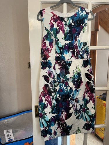 Ladies size white floral - 14,