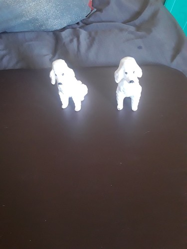 Pair china poodle dogs figures - pair,