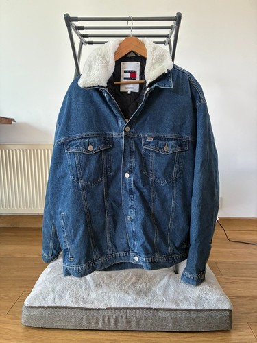 Tommy jeans blue sherpa - sherpa, collar