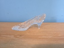 Vintage Godinger Lead Crystal Cinderella Wedding Glass Slipper Shoe 7”