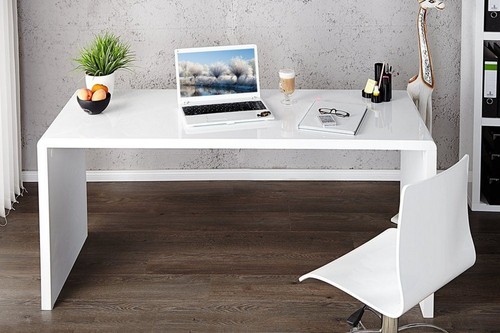 Enzo white office desk - office, desk 