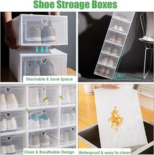 12x white plastic shoe - 12x,