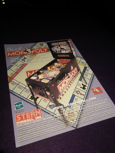 Stern monopoly pinball - stern, machine