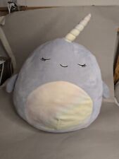 Squishmallows 16" Naomi The Narwhal 2021 Plushie Soft Toy - Medium Size 