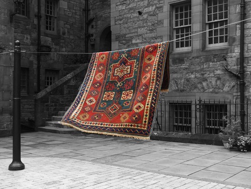 Antique caucasian kazak circa - antique,