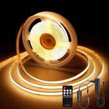 AXMOTUT COB LED Strip Lights 2m, 2700K Warm White Dimmable LED Strip, 640 LEDs S