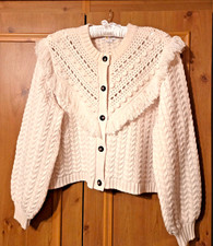 Beautiful Boden fringed cream cardigan size XL. Wool mix New. 