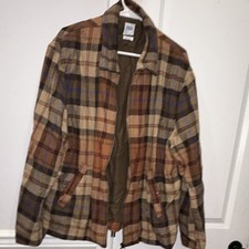 Zara Men's Plaid Jacket Brown