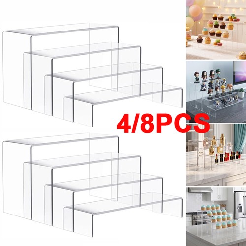 8pcs acrylic clear display - clear,