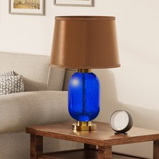 Modern Table Lamp Blue Art