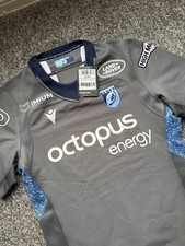 Cardiff Blues Rugby 2019 Player Issue European Macron Shirt Size Men’s Large