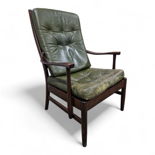 Mid century leather - century, armchair