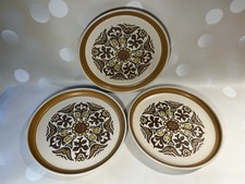3 x Vintage Denby Langley - Canterbury - Dinner Plates - 26cm