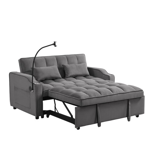 Modern velvet loveseat futon - modern,