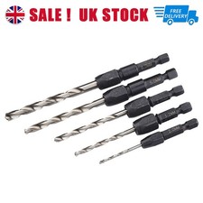 5Pcs Snappy Quick Change Hex Shank HSS Drill Bit Set 2,3.2,4,5,6mm NEW