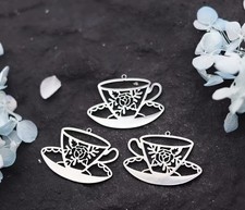 Stainless Steel Teacup Charms